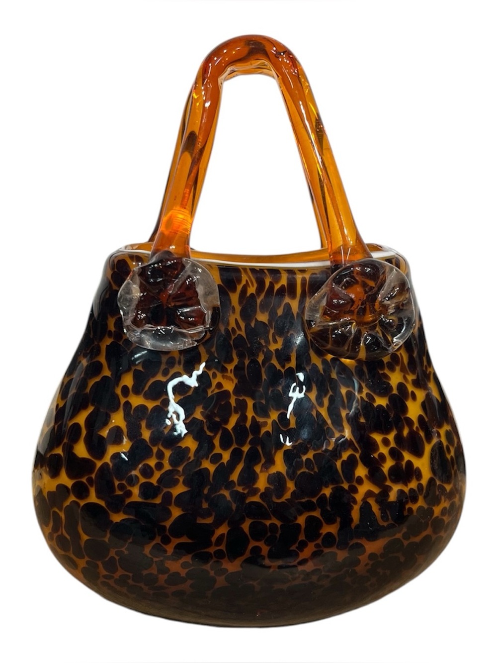 Vintage Murano style art glass purse
